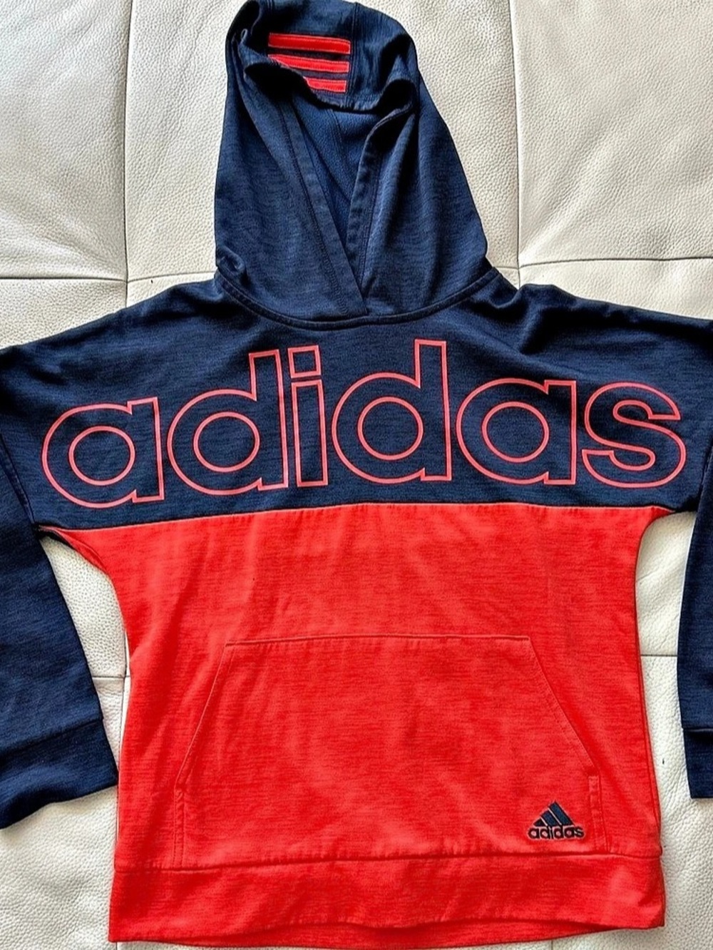 Kids adidas Color Block Hoodie, Size M 10/12 Like New